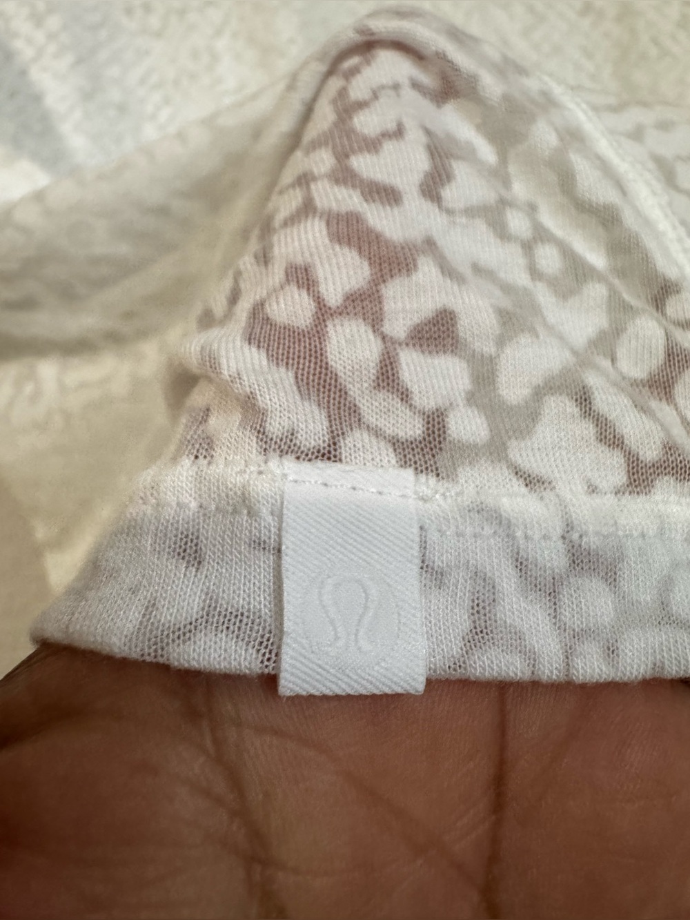 WHITE LULULEMON SEE
THROUGH SHORT SLEEVE TOP - Picture 5 of 8